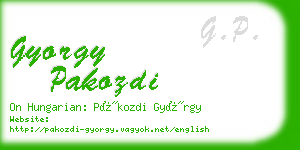 gyorgy pakozdi business card